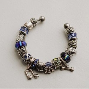 Charm bracelet complete with Chamilia Beads